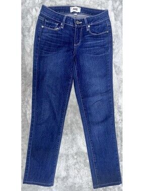 PAIGE Skyline Ankle Peg Skinny Jeans Women’s 24 Blue Stretch Denim USA Made